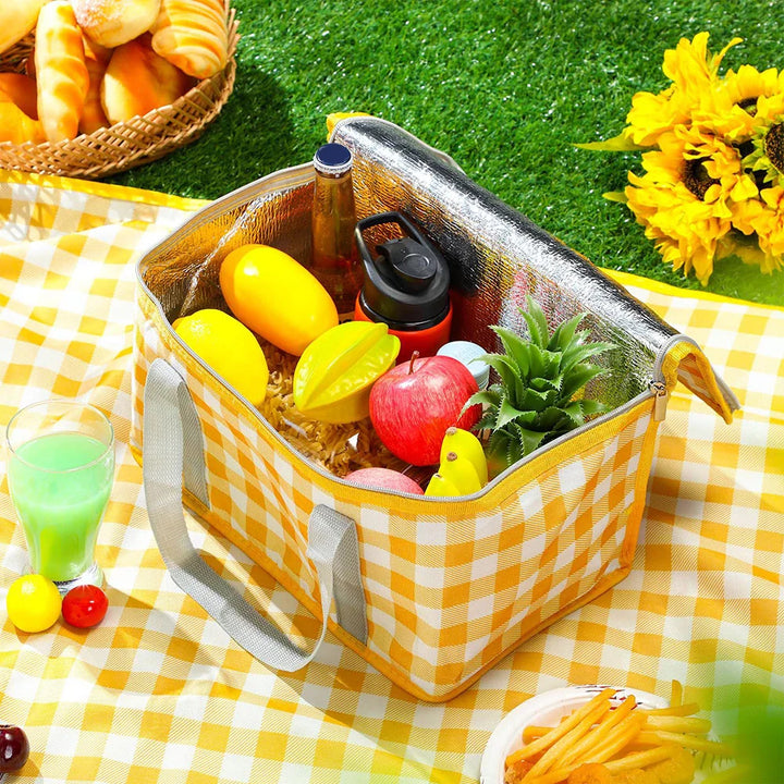 Rynx | Portable Lunch Cooler Bag Foldable Insulation Picnic Ice Pack Food Thermos Bag Beverage Carrier Insulated Bags Food Delivery Bag