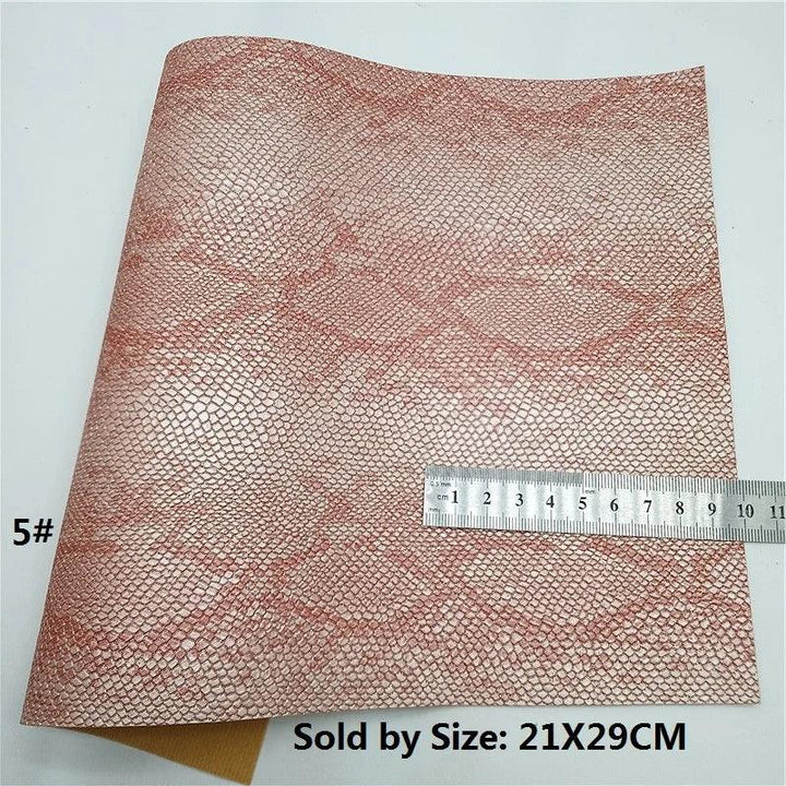 Lisslune | Shiny Pink Tiger & Snake Synthetic Leather DIY Craft Kit