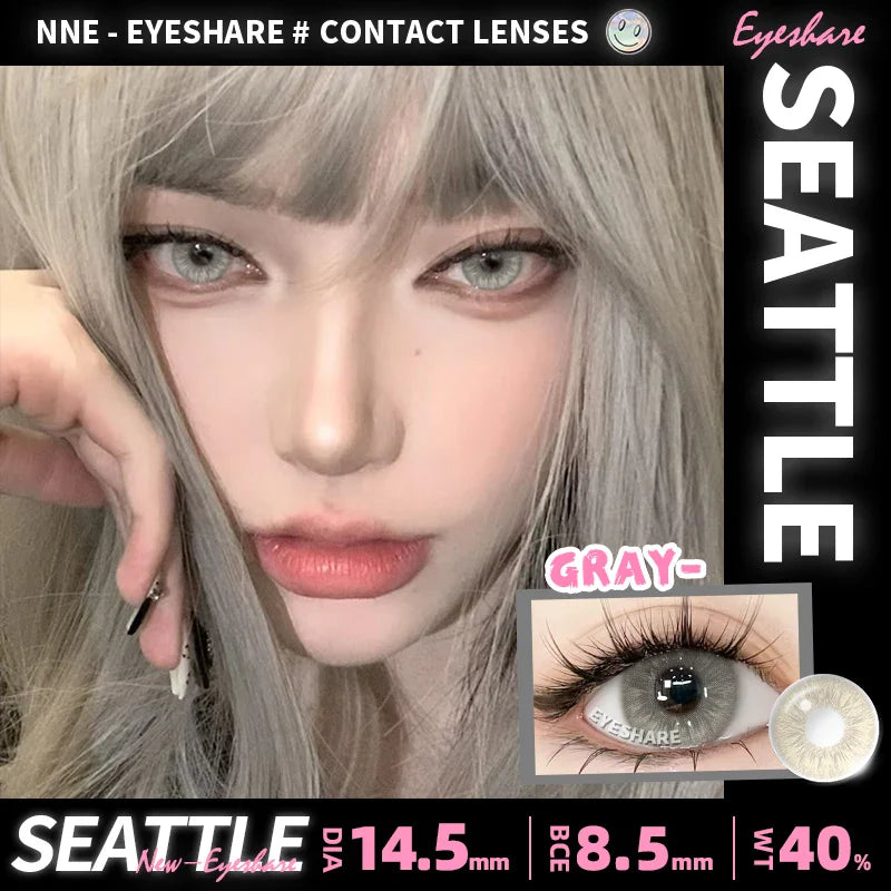 Rynx | 1 Pair of New Color Contact Lenses for Eyes Naturally Blue Eye Lenses Purple Lenses Gray Eye Contacts Brown Eye Lens Yearly