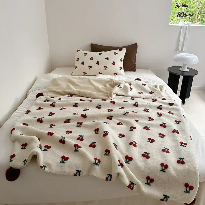 Rynx Selected High Quality Sheep Rollie Loop Fleece Warm Sofa Blanket Autumn Winter Fluffy Warmth Blankets for Bed Thickened Napping Blanket
