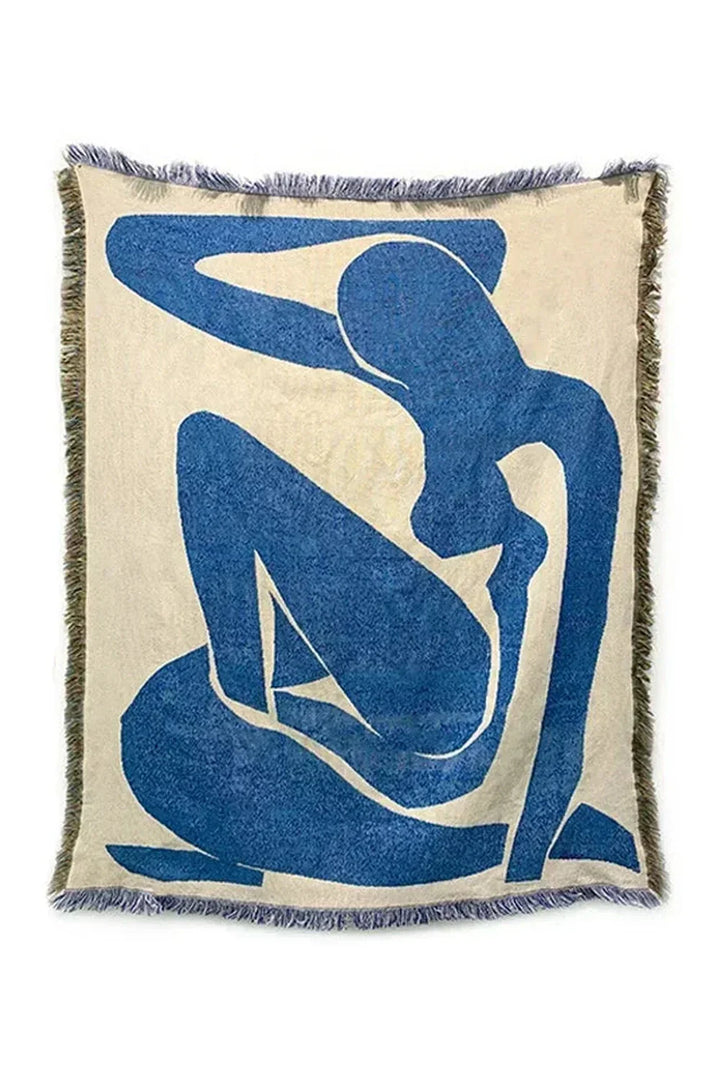 Lisslune | Abstract Blue Muse Blanket