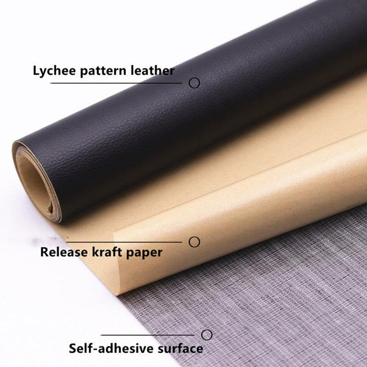 Lisslune | Jumbo XL Luxe Litchi Leather Repair Stickers - Stylish Solutions for Elegant Furniture Repairs