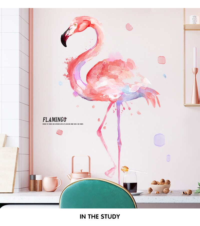 Lisslune | Flamingo Wall Stickers for Kids Room Home