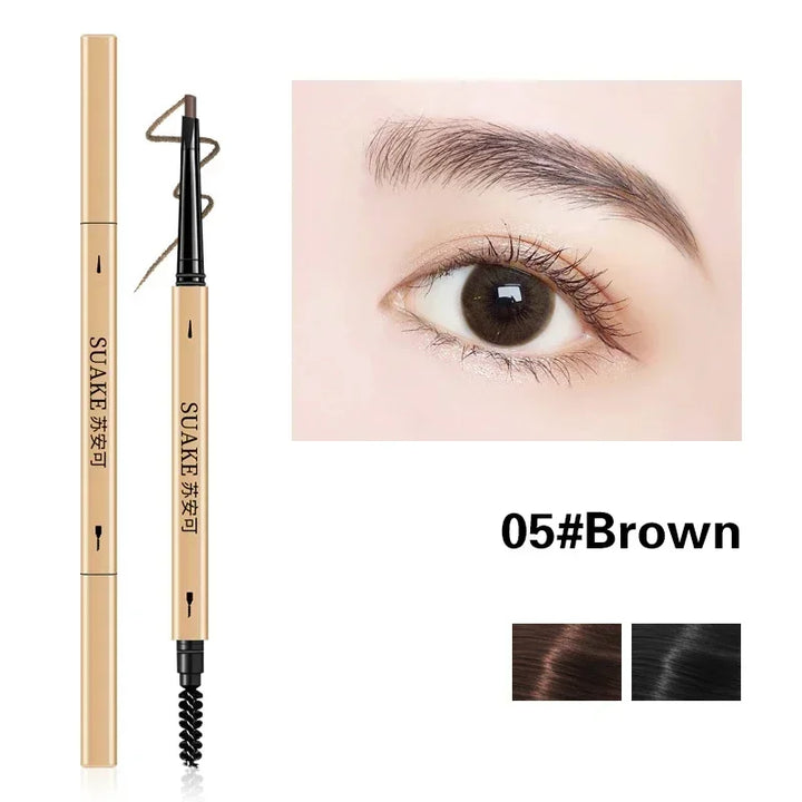 Rynx | Waterproof Eyebrow Boosting Pencil with Double-Ended Pencil and Brush Long-Lasting Eyebrow Cosmetics Easy-to-Wear Makeup for Women