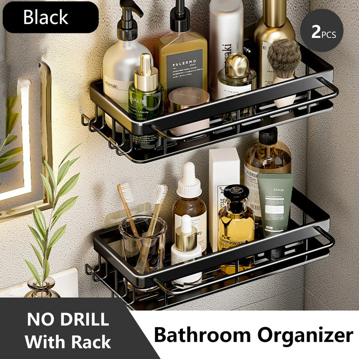 Lisslune | No Drilling Bathroom Shelf