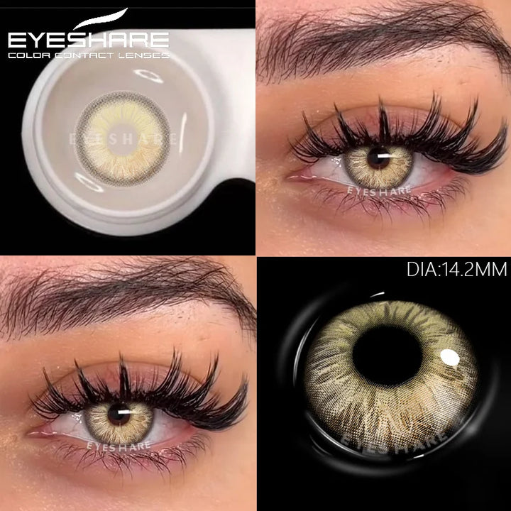 Rynx | 1Pair Fashion Colored Contact Lenses New Gray Lenses Blue Eye Contacts Cosmetic Green Eyelenses Annual Colored Eyelens