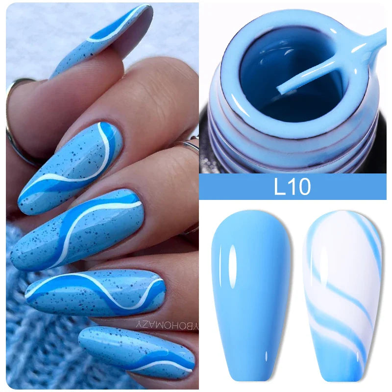 Rynx | 5ml Colorful Reflective Liner Gel Nail Polish Super Bright Painting Glitter Gel Graffiti Stripe Design Polish Manicure