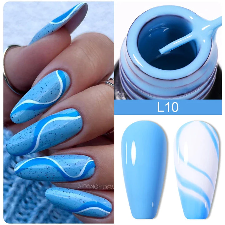 Rynx | 5ml Colorful Reflective Liner Gel Nail Polish Super Bright Painting Glitter Gel Graffiti Stripe Design Polish Manicure