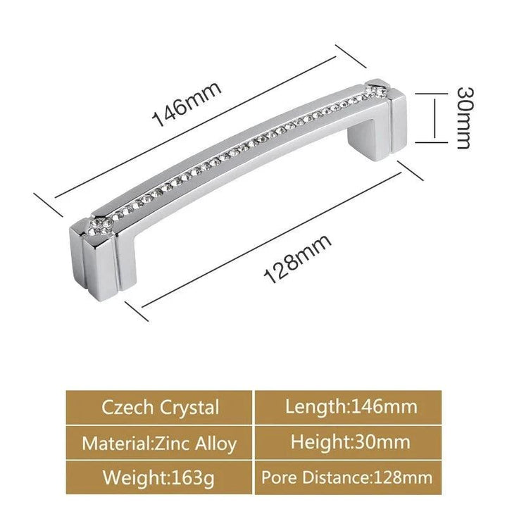 Lisslune | Luxurious Gold and Crystal Cabinet Handles - Exquisite Design and Lasting Quality