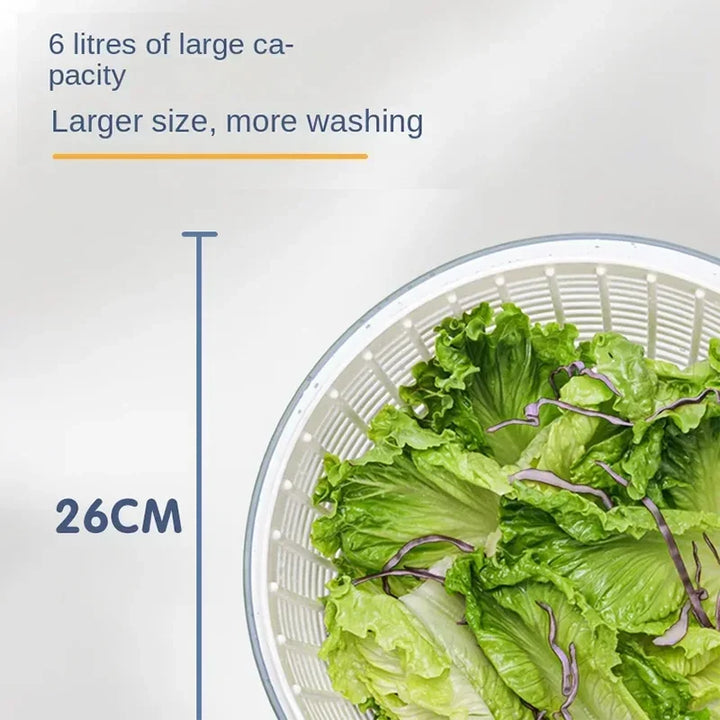 Lisslune | Compact One-Hand Spin Salad Spinner Dryer Bowl