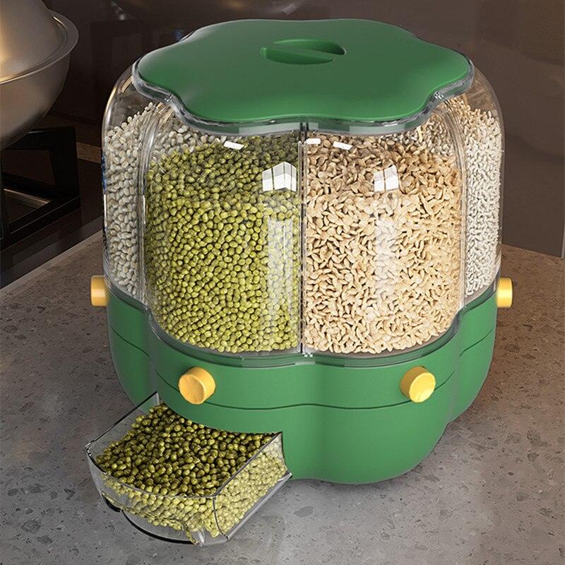 Lisslune | Innovative Rotating Grain Storage Container - Seamless Kitchen Organization Solution