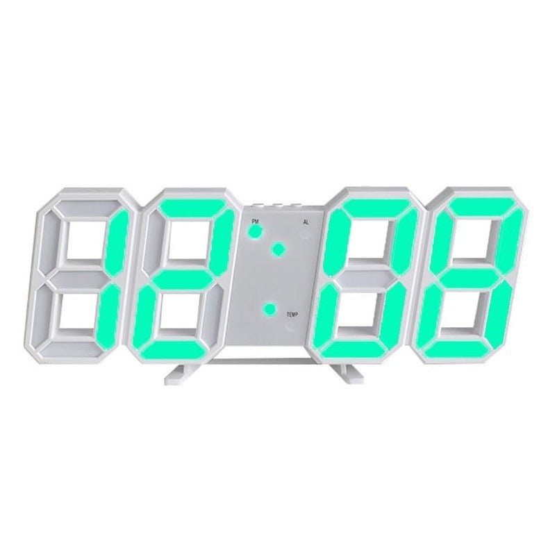 Lisslune | LumiSync 3D LED Wall Clock – Modern Digital Clock with Dimmer Lighting