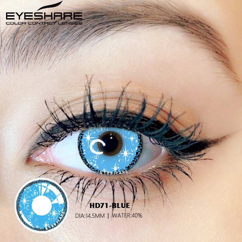 Rynx Cosplay HD71 Blue 14.5 mm 1 Pair | 1 Year