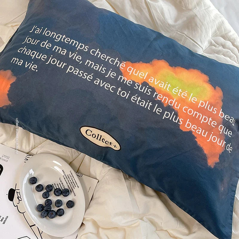 Rynx | Nordic Pillowcase Cotton Double-Sided Print Bedding Back Pillowcase Pillowcase Home Dorm Decoration
