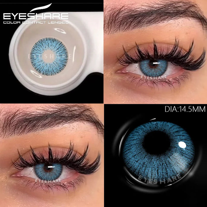 Rynx | Colorful Contact Lenses for the Eyes 1 Pair Fashionable Eye Lenses Gray Contacts Green Lenses Blue Eye Contacts Annual Eye Lens