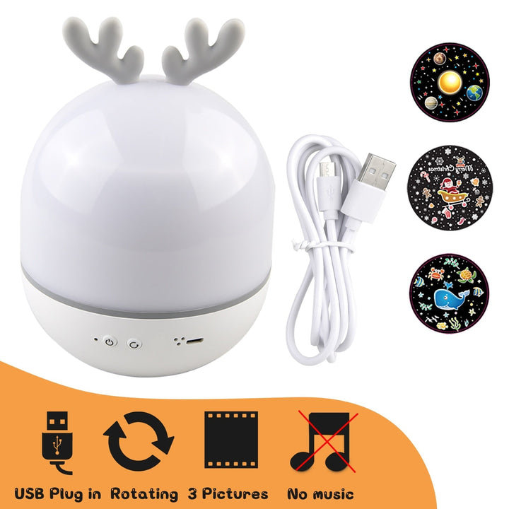 Lisslune | Rotating Deer Music Star Projector Night Lamp