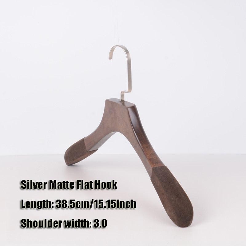 Lisslune | Elegant Wooden Hangers Set with Non-Slip Bar for Improved Closet Style and Organization