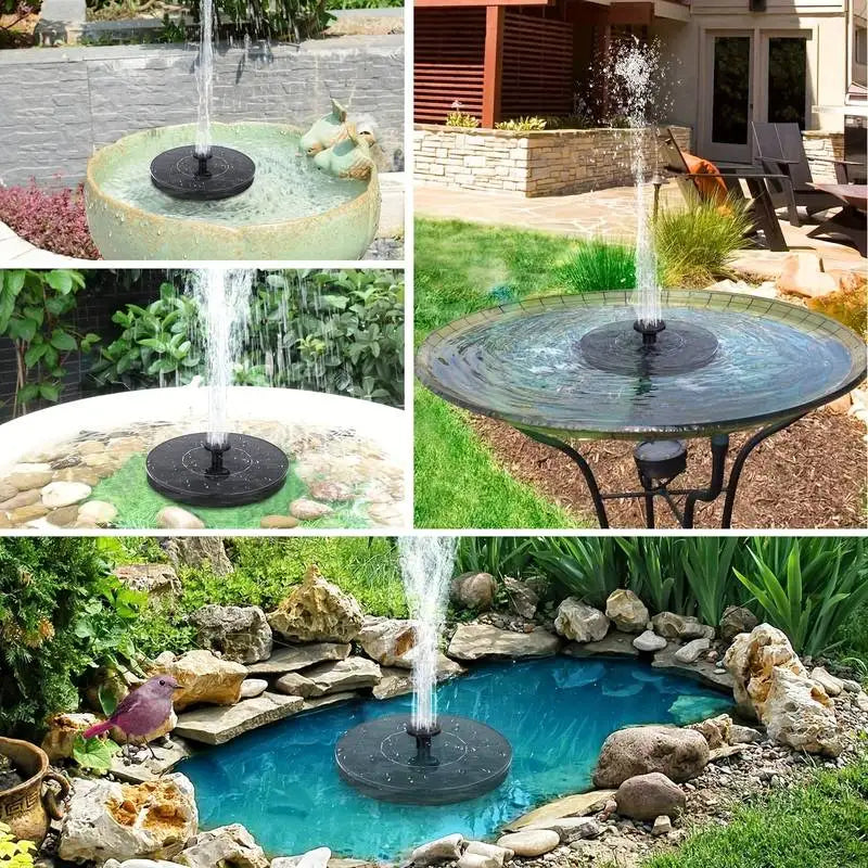Lisslune | SolarSpring Vital Solar Fountain | Floating Pond Pump | Garden Decoration | Solar Water Feature for Outdoors