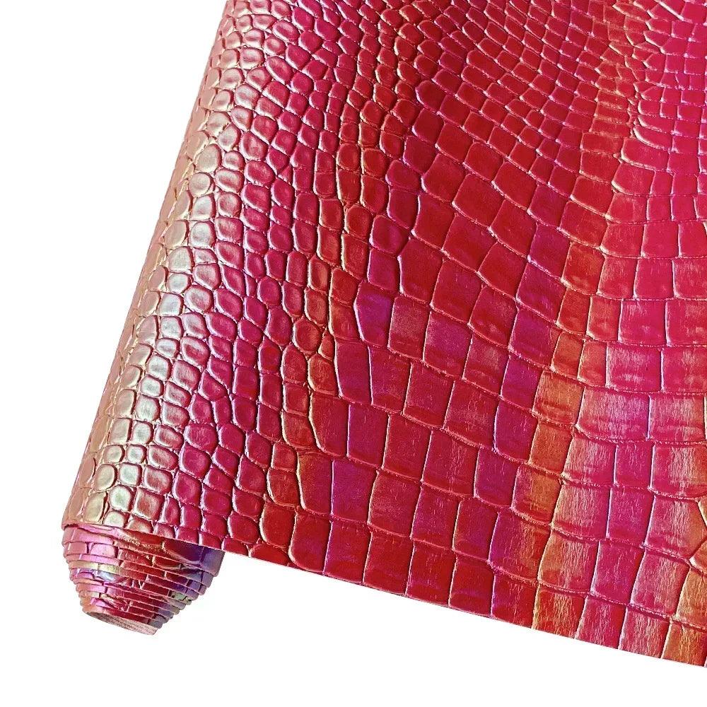 Lisslune | Luxe Holographic Crocodile Pattern Faux Leather Craft Roll - 30x135cm