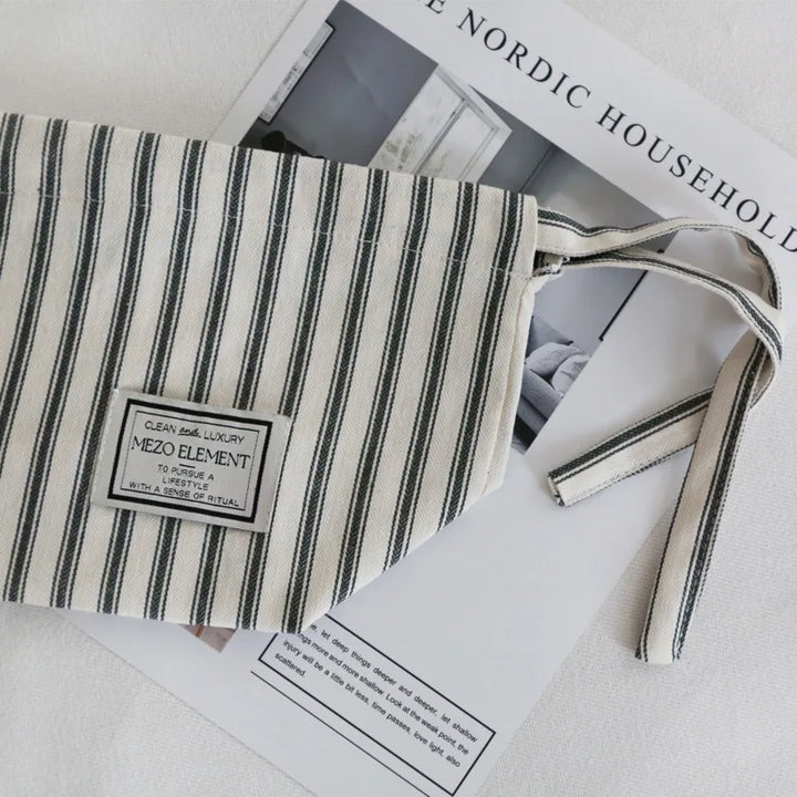 Rynx | Striped cotton fabric box with streamers woven bag storage napkin bag bedroom kitchen desktop
