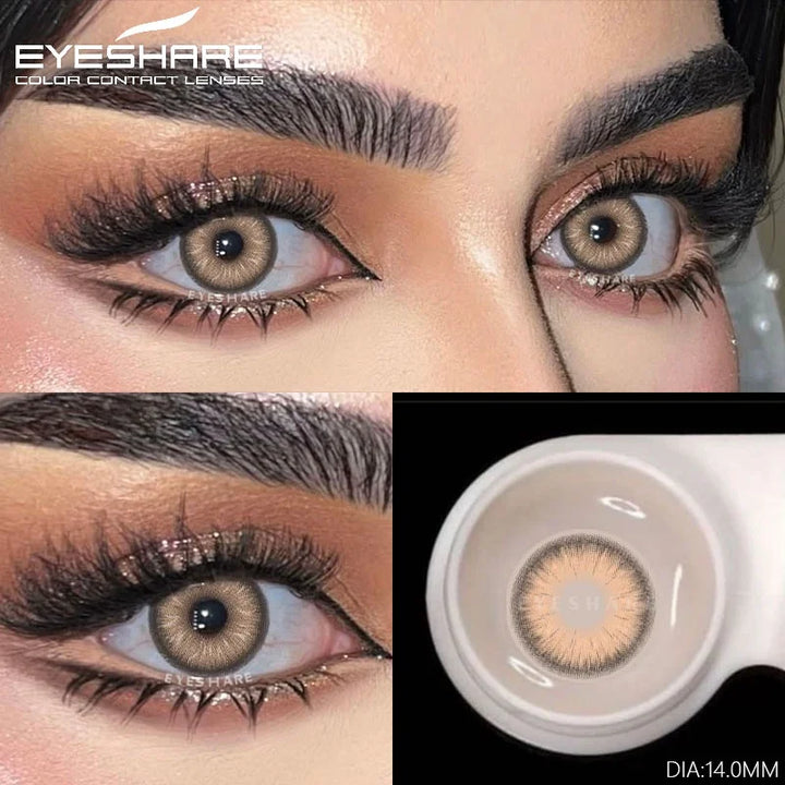 Rynx | 1 pair of naturally colored contact lenses for gray eyes eye lens fashion blue lenses cosmetic brown eye contacts annual