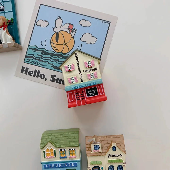 Rynx | House and Dog Refrigerator Stickers INS Cartoon Door Decorative Magnet Stickers Puppy Magnet Stickers Photo Notice Board Stick