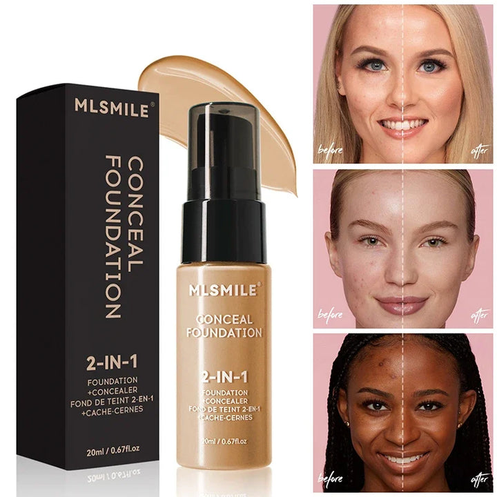 Rynx | Face Foundation Cream Oil Control Matte BBCream Waterproof Long-lasting Concealer Liquid Full Coverage Matte Base Professional Makeup