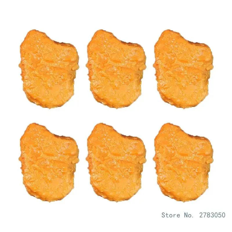 Lisslune | Set of 6 Realistic Artificial Fried Chicken Nuggets for Food Styling and Photography