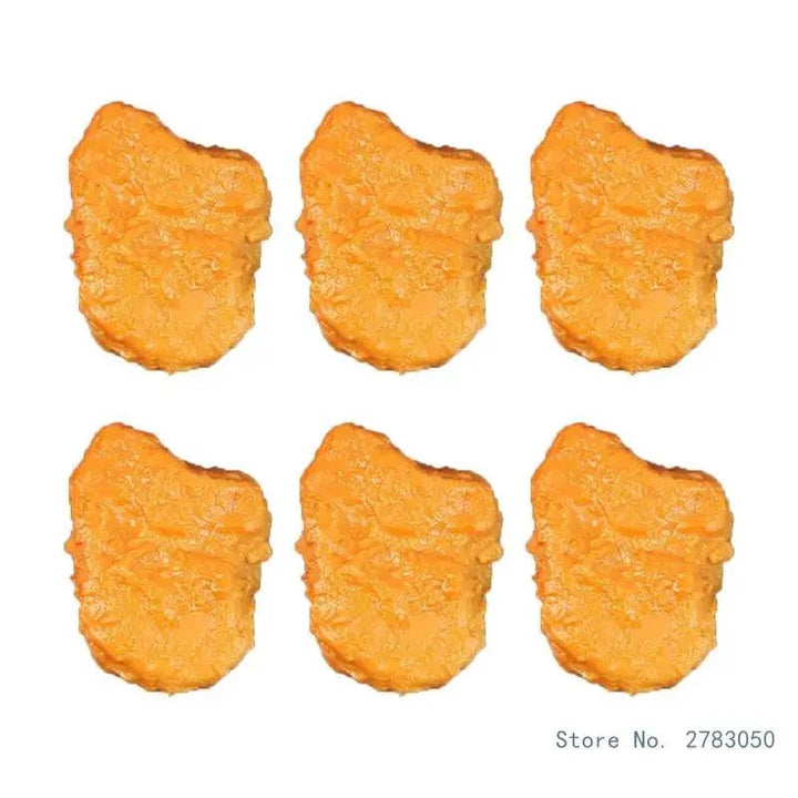 Lisslune | Set of 6 Realistic Artificial Fried Chicken Nuggets for Food Styling and Photography
