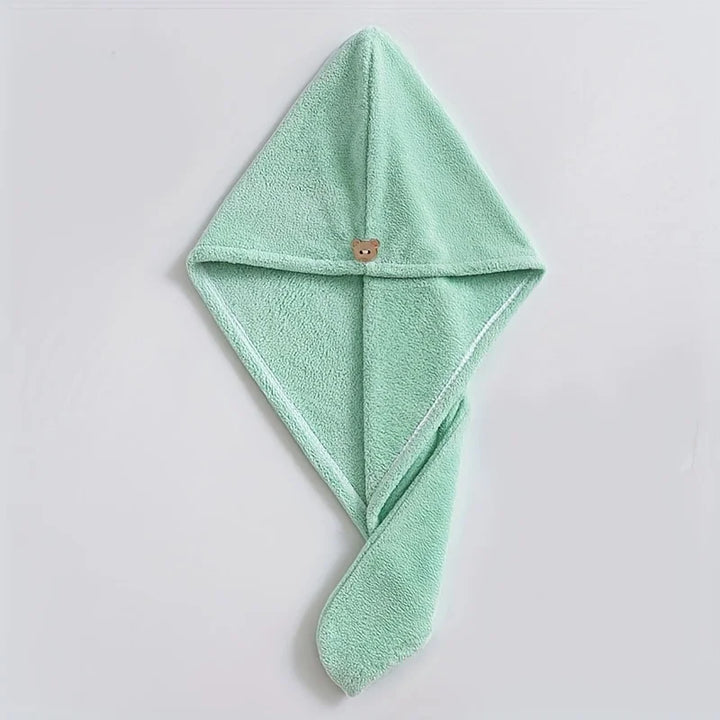 Rynx 1pc Quick-drying Hair Cap for Women Absorbent Coral Sponge Shower Cap with Thickened Towel for Drying and Wrapping Hair