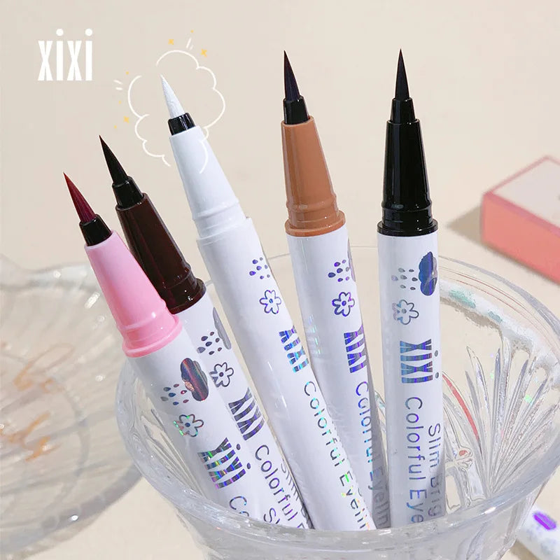 Rynx | Ultra-fine liquid eyeliner pen waterproof long-lasting blue red sweat-proof quick-drying matte eyeliner pen eye makeup cosmetics