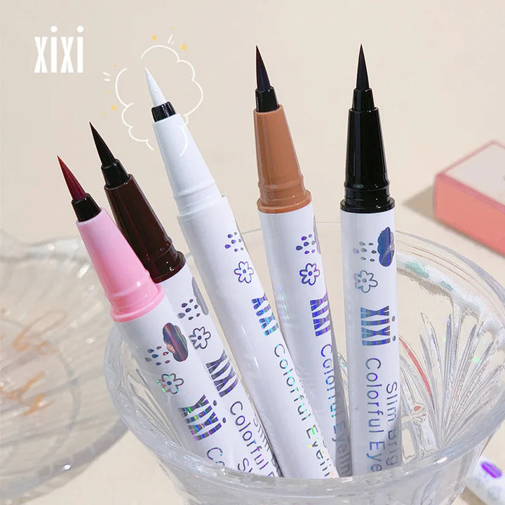 Rynx | Ultra-fine liquid eyeliner pen waterproof long-lasting blue red sweat-proof quick-drying matte eyeliner pen eye makeup cosmetics