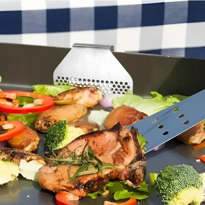 Lisslune | Heat-resistant Stainless Steel Grease Trap Block for Griddles and BBQ Grills