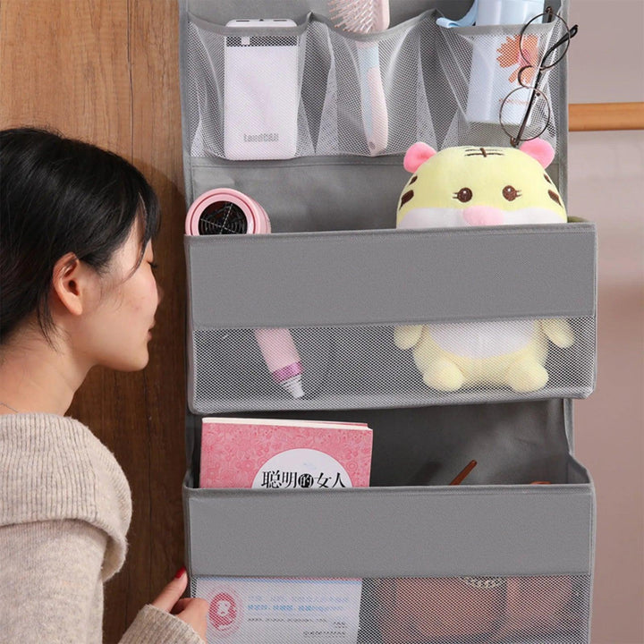 Lisslune | Gray 5-tier hanging shoe and accessory organizer