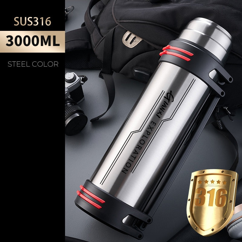 Lisslune | Giant Drink Stainless Steel Thermos Bottle