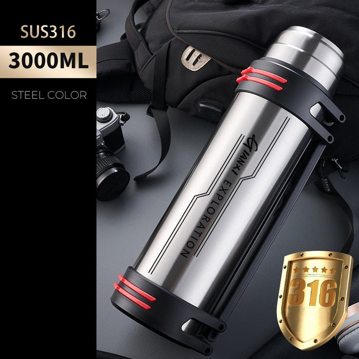 Lisslune | Giant Drink Stainless Steel Thermos Bottle