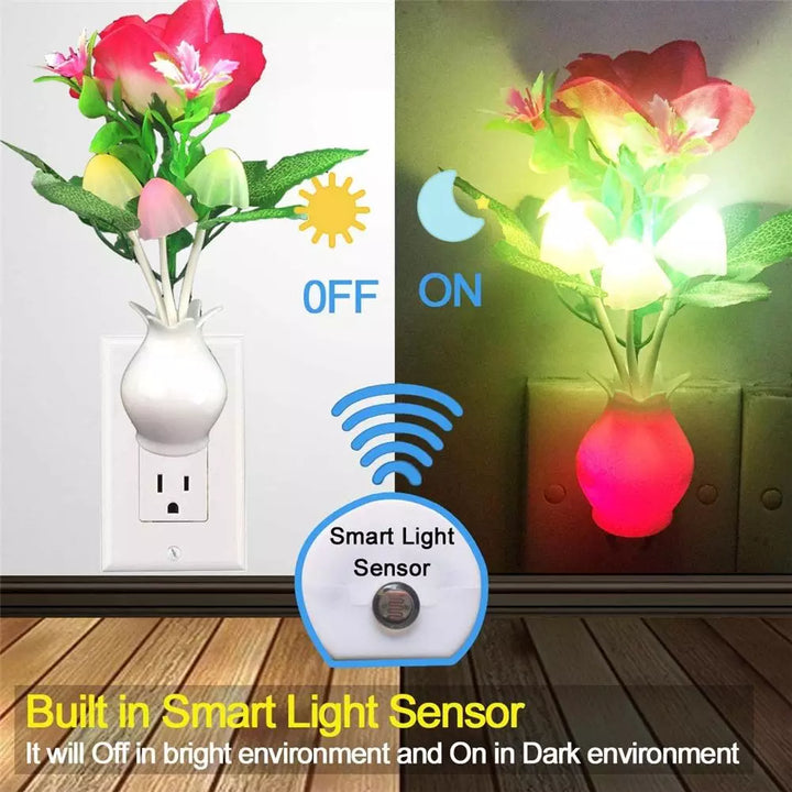 Lisslune | Mini Flower Vase Smart Light Sensor Night Lamp