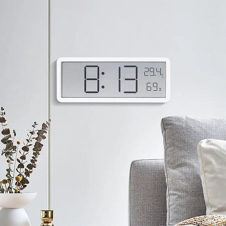 Lisslune | TimeVibe Large LED Digital Wall Clock with Temperature & Humidity Display