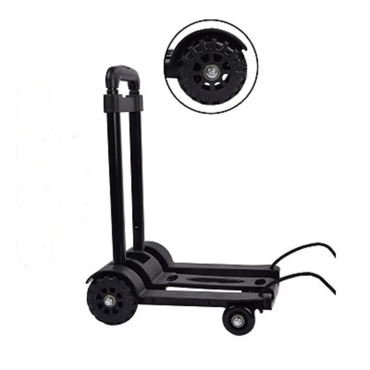 Lisslune | Folding Portable Hand Truck with 2 or 4 Wheels Adjustable Pull Rod – CarryFlex