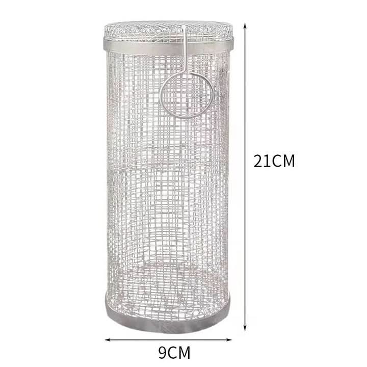 Lisslune | Stainless Steel BBQ Grill Basket Cylinder for Vegetables and Meat