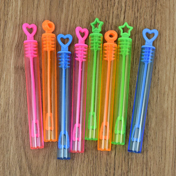 Rynx 10-50 pieces Colorful Bubble Soap Bottle Heart Stick Empty Tube Children's Birthday Party Gifts Piñata Filling Toy Wedding Gifts for Guests