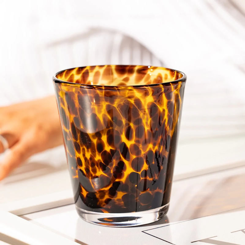 Lisslune | Leopard Retro Drinking Glass