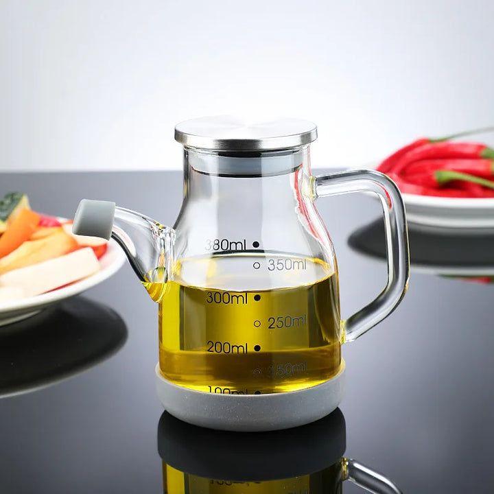 Lisslune | Pure Glass Measuring Scale Oil Dispenser  Bottle