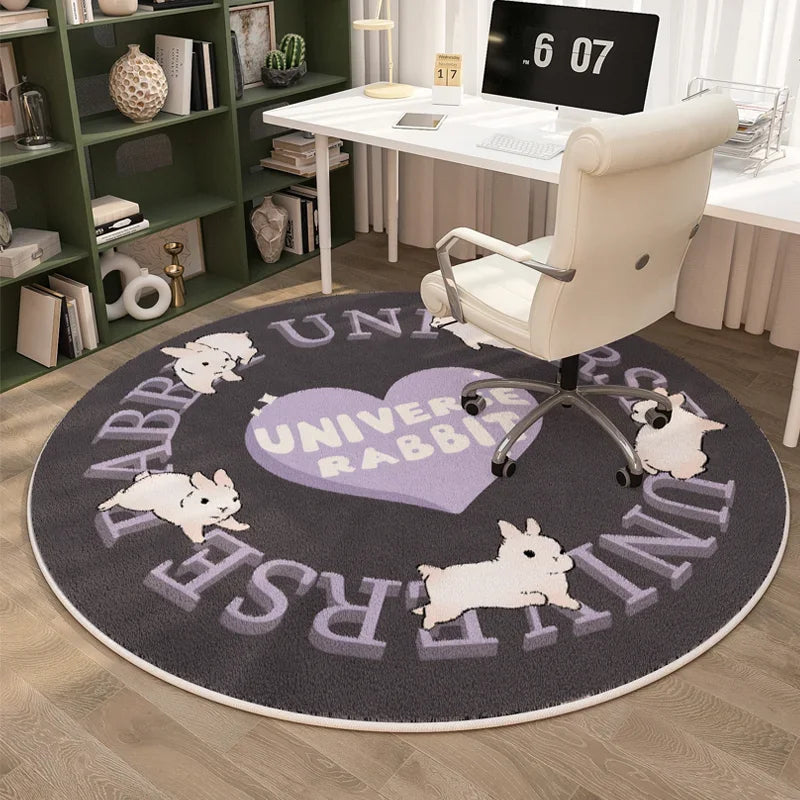 Rynx | Rabbit Bedroom Red Rugs Cute Cartoon Rug Mat Chinese Gift Fluffy Soft Living Room Rugs Apartment Decoration cute gift carpet IG