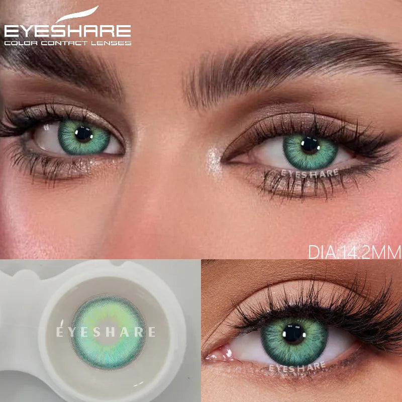 Rynx | 2pcs Colorful Pupils for Eyes Color Contact Lenses Green Eye Color Lenses Blue Eye Contacts High Quality Gray Soft Pupils