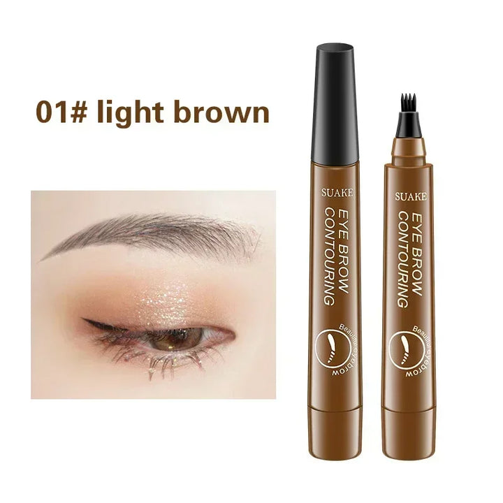 Rynx | 4-Point Eyebrow Pencil Makeup for Women Waterproof Liquid Eyebrow Pencil Makeup Long-lasting Cosmetics Microblade Eyebrow Pencil