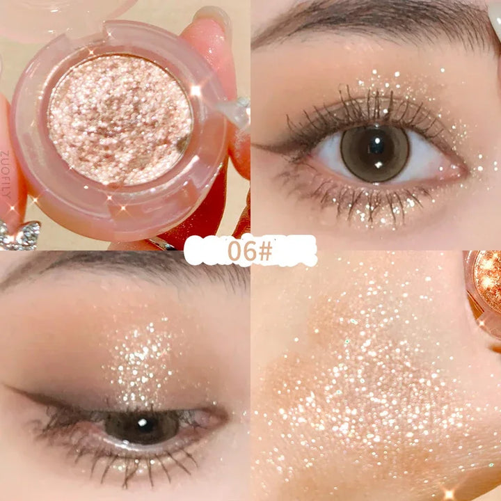 Rynx | Mashed Potatoes Texture Glitter Eyeshadow Long-lasting Waterproof Shimmer Eye Shadow Makeup Pearl Eyeshadow Pigment Korean Makeup