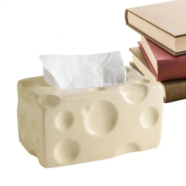 Rynx | 1pc Tissue Box Cheese Design Dining Table Decorative Napkin Holder Dining Table Decorative Napkin Holder