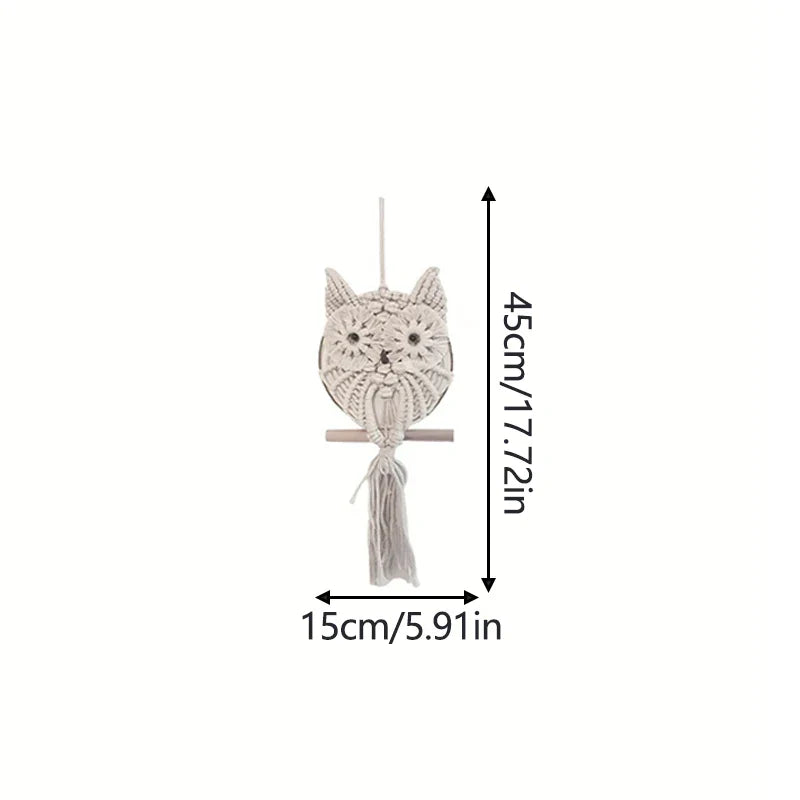 Lisslune | Macramé Owl Wall Hanging