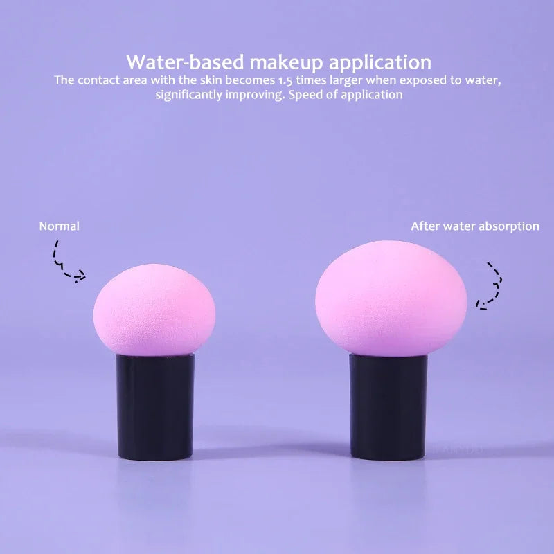 Rynx | Mushroom Head Makeup Puff Air Cushion Beauty Handle Cosmetic Egg Dry and Wet Dual-Use Super Soft Makeup Sponge with Box Set